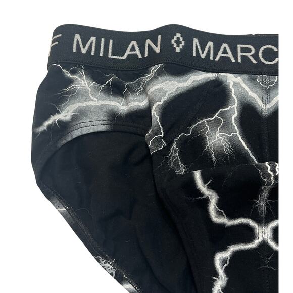 8-83 MARCELO BURLON Men's Bikini Brief Underwear Lightning Black Small - Picture 3 of 7